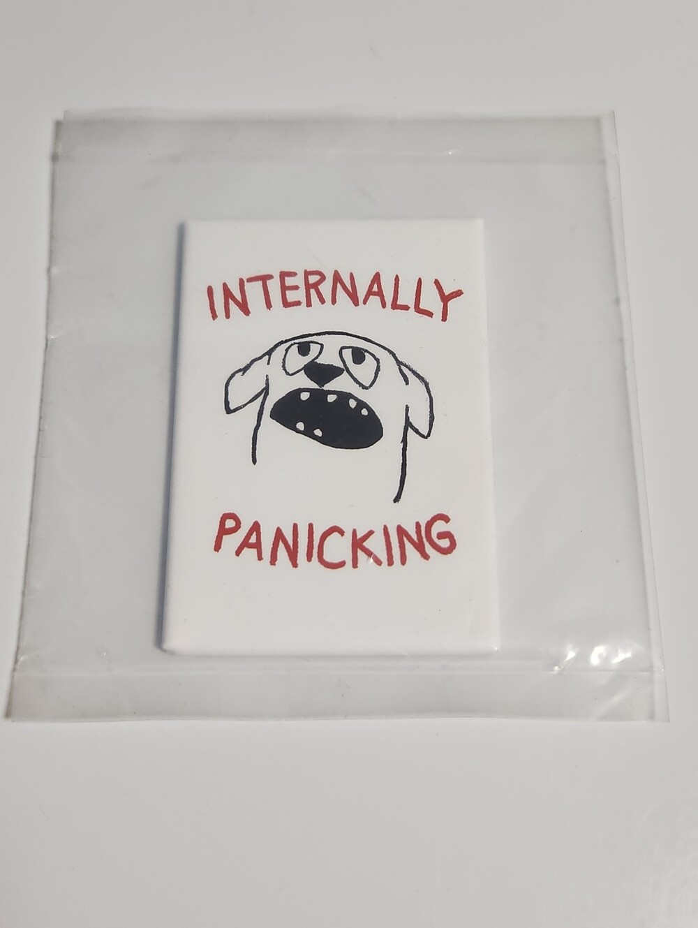 Internally Panicking Magnet Funny Gag Gift